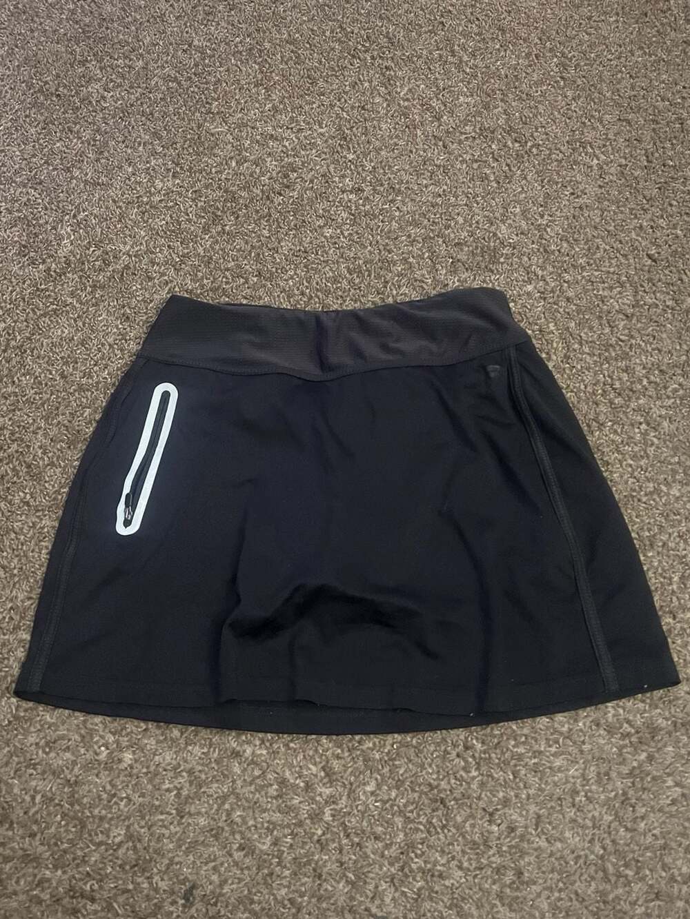 Fila Sport Skort Size S Black Tennis Skirt with Zipper Pocket